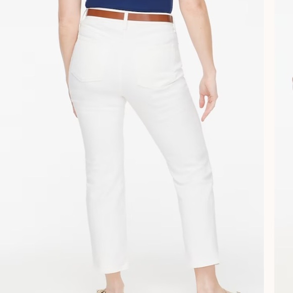J crew Petite curvy essential straight white jean in all-day stretch - Picture 3 of 4